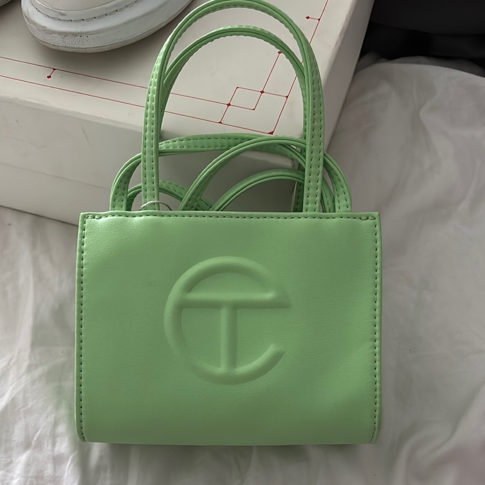 Telfar Green Mini Bag with Embossed Logo
